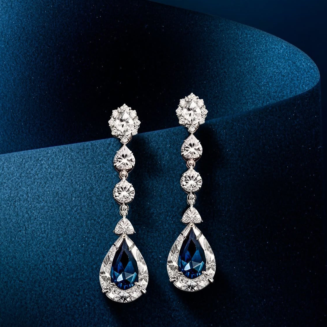 Sapphire Cascade Earrings